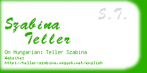 szabina teller business card